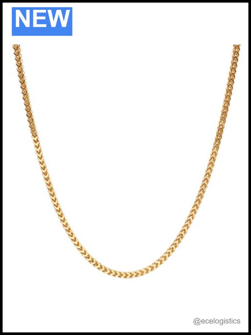 925 Sterling Silver Franco Square Box Link Chain Necklace Lobster Clasp